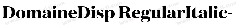 DomaineDisp RegularItalic字体转换